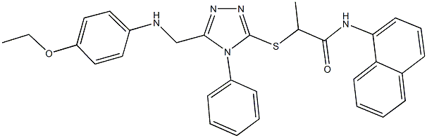 2-({5-[(4-ethoxyanilino)methyl]-4-phenyl-4H-1,2,4-triazol-3-yl}sulfanyl)-N-(1-naphthyl)propanamide Struktur