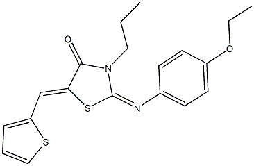 2-[(4-ethoxyphenyl)imino]-3-propyl-5-(2-thienylmethylene)-1,3-thiazolidin-4-one Struktur