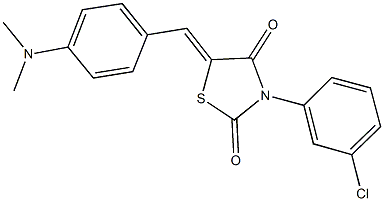 3-(3-chlorophenyl)-5-[4-(dimethylamino)benzylidene]-1,3-thiazolidine-2,4-dione Struktur