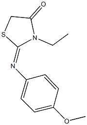 3-ethyl-2-[(4-methoxyphenyl)imino]-1,3-thiazolidin-4-one Struktur