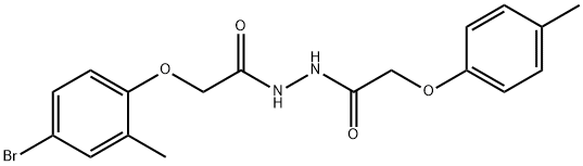 2-(4-bromo-2-methylphenoxy)-N'-[(4-methylphenoxy)acetyl]acetohydrazide Struktur