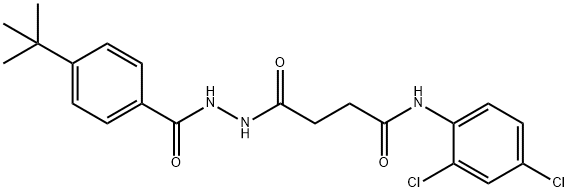 4-[2-(4-tert-butylbenzoyl)hydrazino]-N-(2,4-dichlorophenyl)-4-oxobutanamide Struktur