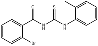 N-(2-bromobenzoyl)-N'-(2-methylphenyl)thiourea Struktur