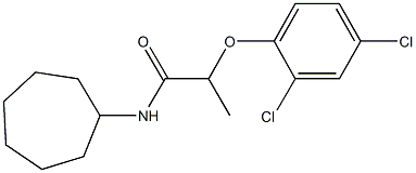 N-cycloheptyl-2-(2,4-dichlorophenoxy)propanamide Struktur