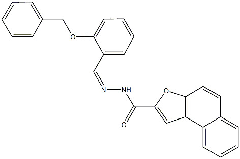 N'-[2-(benzyloxy)benzylidene]naphtho[2,1-b]furan-2-carbohydrazide Struktur