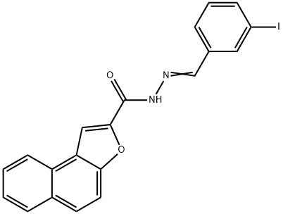 N'-(3-iodobenzylidene)naphtho[2,1-b]furan-2-carbohydrazide Struktur