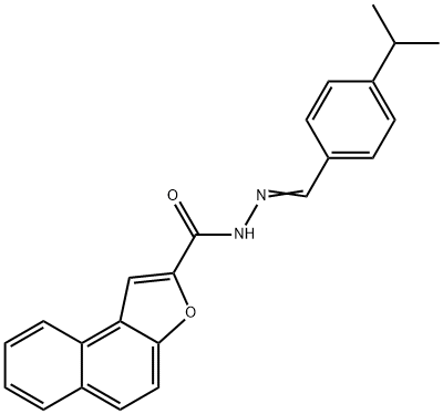 N'-(4-isopropylbenzylidene)naphtho[2,1-b]furan-2-carbohydrazide Struktur