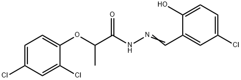 N'-(5-chloro-2-hydroxybenzylidene)-2-(2,4-dichlorophenoxy)propanohydrazide Struktur