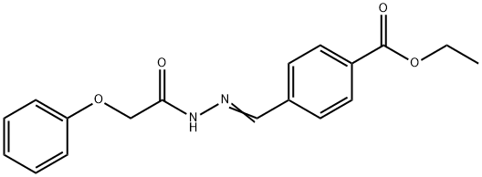 ethyl 4-[2-(phenoxyacetyl)carbohydrazonoyl]benzoate Struktur