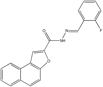 N'-(2-fluorobenzylidene)naphtho[2,1-b]furan-2-carbohydrazide Struktur