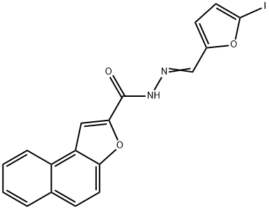 N'-[(5-iodo-2-furyl)methylene]naphtho[2,1-b]furan-2-carbohydrazide Struktur