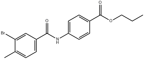 propyl 4-[(3-bromo-4-methylbenzoyl)amino]benzoate Struktur