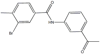 N-(3-acetylphenyl)-3-bromo-4-methylbenzamide Struktur