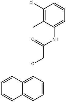 N-(3-chloro-2-methylphenyl)-2-(1-naphthyloxy)acetamide Struktur