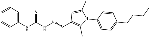 1-(4-butylphenyl)-2,5-dimethyl-1H-pyrrole-3-carbaldehyde N-phenylthiosemicarbazone Struktur