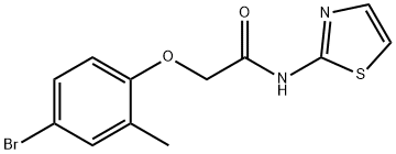 2-(4-bromo-2-methylphenoxy)-N-(1,3-thiazol-2-yl)acetamide Struktur