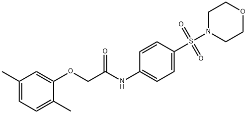 2-(2,5-dimethylphenoxy)-N-[4-(morpholin-4-ylsulfonyl)phenyl]acetamide Struktur