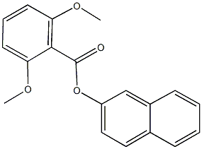 2-naphthyl 2,6-dimethoxybenzoate Struktur