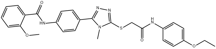 N-[4-(5-{[2-(4-ethoxyanilino)-2-oxoethyl]sulfanyl}-4-methyl-4H-1,2,4-triazol-3-yl)phenyl]-2-methoxybenzamide Struktur