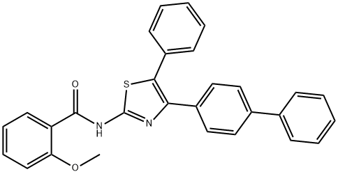 N-(4-[1,1'-biphenyl]-4-yl-5-phenyl-1,3-thiazol-2-yl)-2-methoxybenzamide Struktur