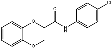 N-(4-chlorophenyl)-2-(2-methoxyphenoxy)acetamide Struktur