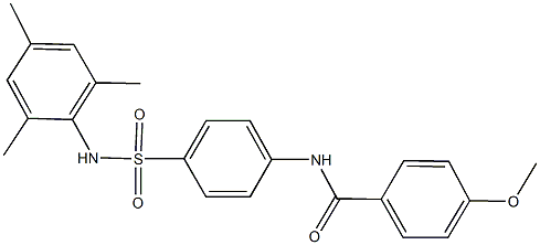 N-{4-[(mesitylamino)sulfonyl]phenyl}-4-methoxybenzamide Struktur