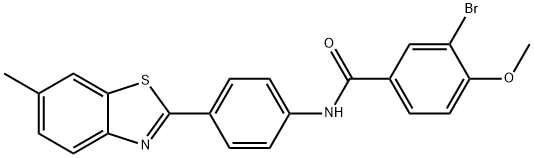 3-bromo-4-methoxy-N-[4-(6-methyl-1,3-benzothiazol-2-yl)phenyl]benzamide Struktur