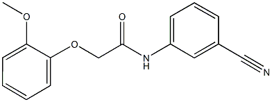 N-(3-cyanophenyl)-2-(2-methoxyphenoxy)acetamide Struktur