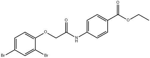 ethyl 4-{[(2,4-dibromophenoxy)acetyl]amino}benzoate Struktur