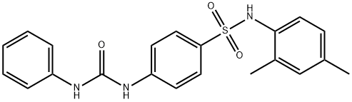 4-[(anilinocarbonyl)amino]-N-(2,4-dimethylphenyl)benzenesulfonamide Struktur