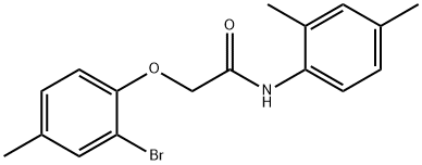 2-(2-bromo-4-methylphenoxy)-N-(2,4-dimethylphenyl)acetamide Struktur