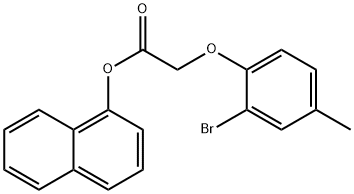 1-naphthyl (2-bromo-4-methylphenoxy)acetate Struktur