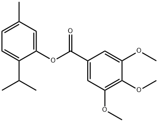 2-isopropyl-5-methylphenyl 3,4,5-trimethoxybenzoate Struktur