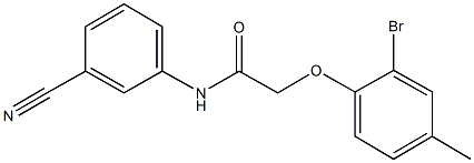 2-(2-bromo-4-methylphenoxy)-N-(3-cyanophenyl)acetamide Struktur