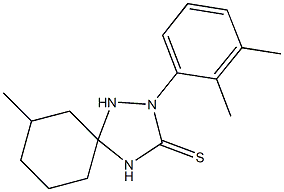 2-(2,3-dimethylphenyl)-7-methyl-1,2,4-triazaspiro[4.5]decane-3-thione Struktur