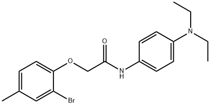 2-(2-bromo-4-methylphenoxy)-N-[4-(diethylamino)phenyl]acetamide Struktur