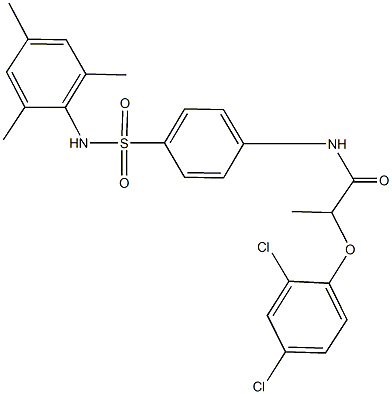 2-(2,4-dichlorophenoxy)-N-{4-[(mesitylamino)sulfonyl]phenyl}propanamide Struktur