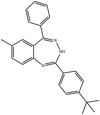 2-(4-tert-butylphenyl)-7-methyl-5-phenyl-3H-1,3,4-benzotriazepine Struktur