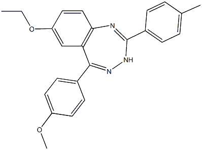 7-ethoxy-5-(4-methoxyphenyl)-2-(4-methylphenyl)-3H-1,3,4-benzotriazepine Struktur