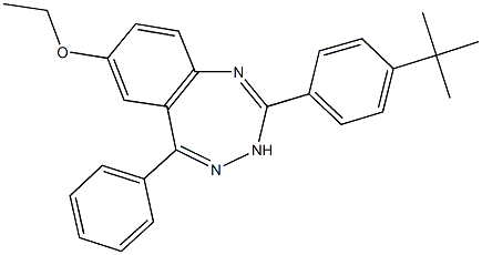 2-(4-tert-butylphenyl)-7-ethoxy-5-phenyl-3H-1,3,4-benzotriazepine Struktur