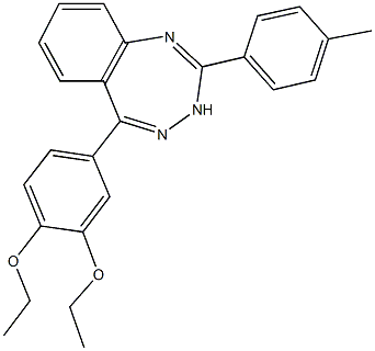 5-(3,4-diethoxyphenyl)-2-(4-methylphenyl)-3H-1,3,4-benzotriazepine Struktur