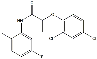 2-(2,4-dichlorophenoxy)-N-(5-fluoro-2-methylphenyl)propanamide Struktur