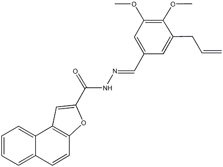 N'-(3-allyl-4,5-dimethoxybenzylidene)naphtho[2,1-b]furan-2-carbohydrazide Struktur