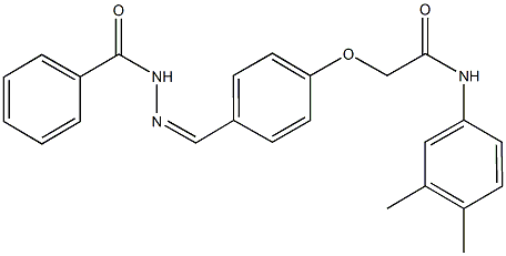 2-[4-(2-benzoylcarbohydrazonoyl)phenoxy]-N-(3,4-dimethylphenyl)acetamide Struktur