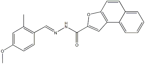 N'-(4-methoxy-2-methylbenzylidene)naphtho[2,1-b]furan-2-carbohydrazide Struktur