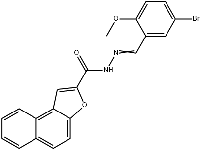 N'-(5-bromo-2-methoxybenzylidene)naphtho[2,1-b]furan-2-carbohydrazide Struktur