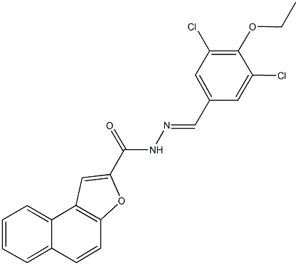 N'-(3,5-dichloro-4-ethoxybenzylidene)naphtho[2,1-b]furan-2-carbohydrazide Struktur