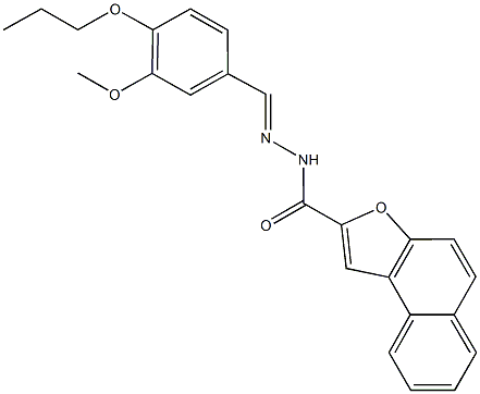 N'-(3-methoxy-4-propoxybenzylidene)naphtho[2,1-b]furan-2-carbohydrazide Struktur