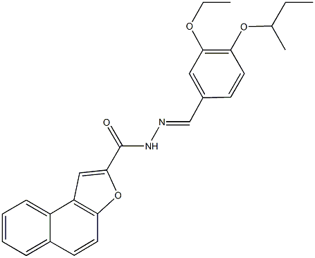 N'-(4-sec-butoxy-3-ethoxybenzylidene)naphtho[2,1-b]furan-2-carbohydrazide Struktur