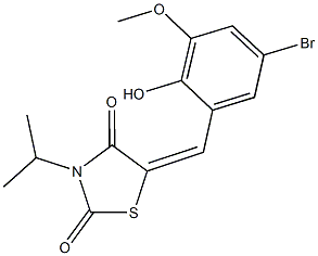 5-(5-bromo-2-hydroxy-3-methoxybenzylidene)-3-isopropyl-1,3-thiazolidine-2,4-dione Struktur